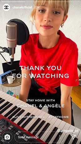 Angèle X Chanel, the Instagram live that soothes confinement