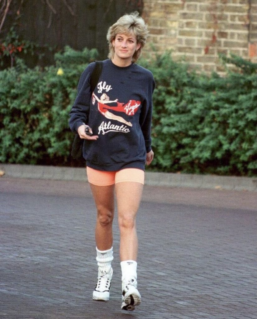 Lady Diana en tenue de sport