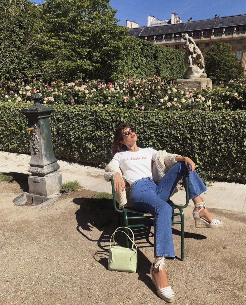 Relaxing in a Parisian Garden