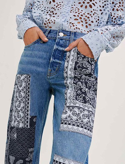 jeans patchwork maje