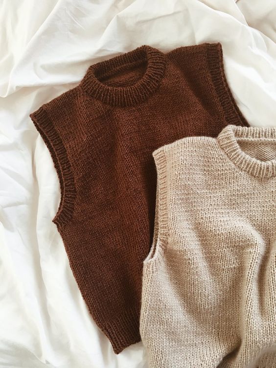 Pull en cachemire en marron et beige