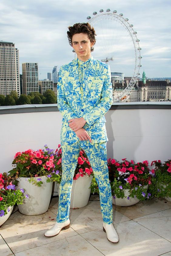 Floral Suit Dune Timothée Chalamet