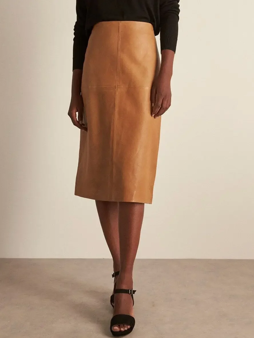 jupe cuir la redoute modalova e1662725185717