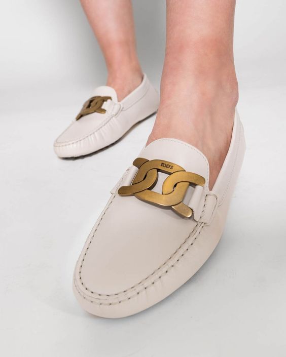 White loafers for women from Tod's