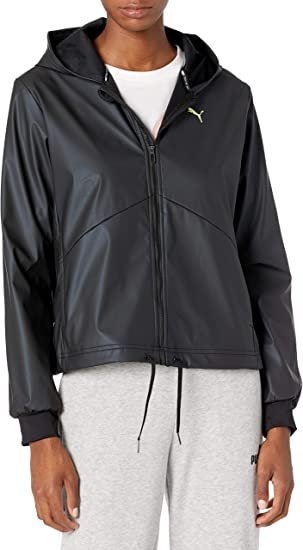 Faux leather jacket for a sportswear look