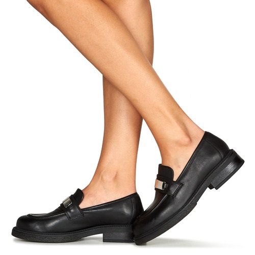 Minelli Karisma loafers in black leather with silver bits