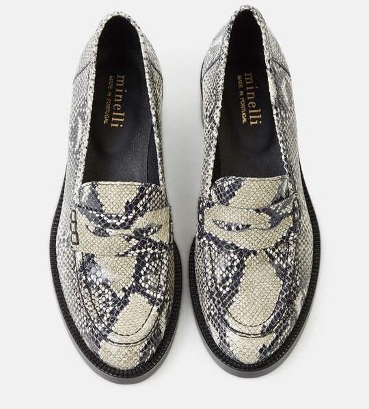 Martialise loafers in python-printed leather from Minelli