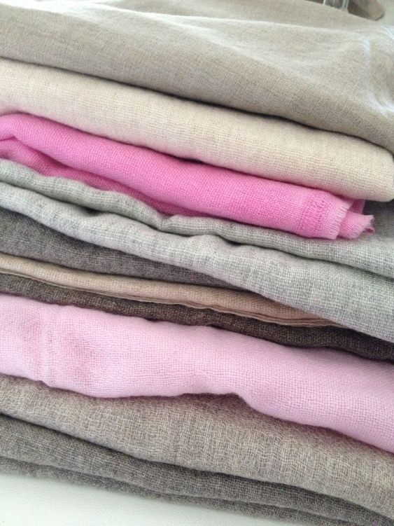 pile of cashmere fabric