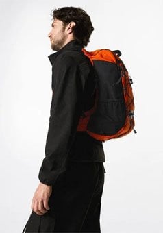 Orange waterproof multifunctional backpack for men