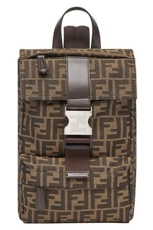 Small calf leather backpack in brown from Fendi