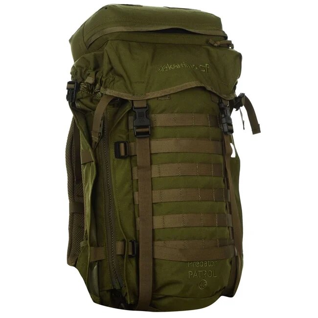 Military-style 45-liter hiking backpack from Karrimor