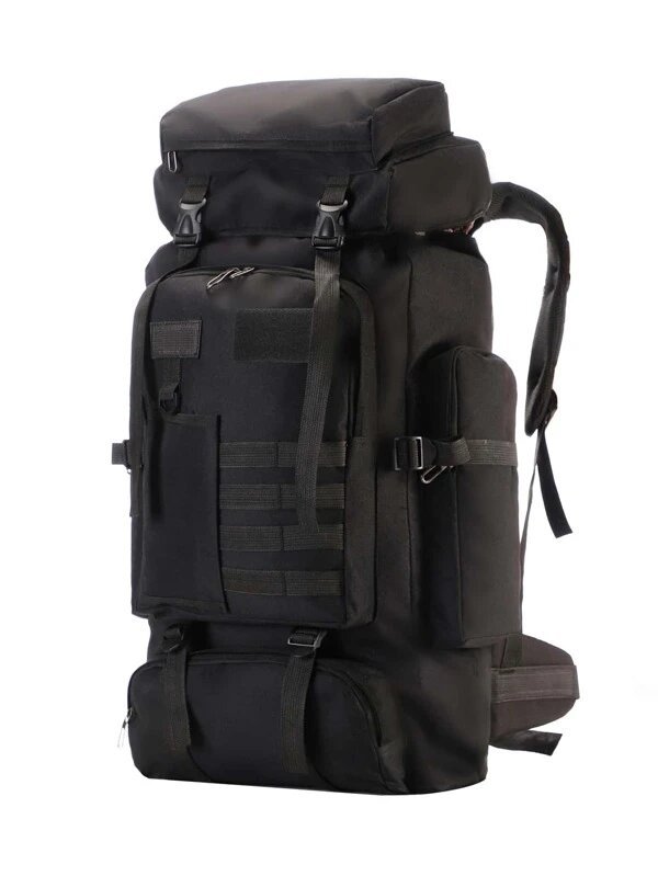 Men's black agrafe hiking backpack from Shein brand