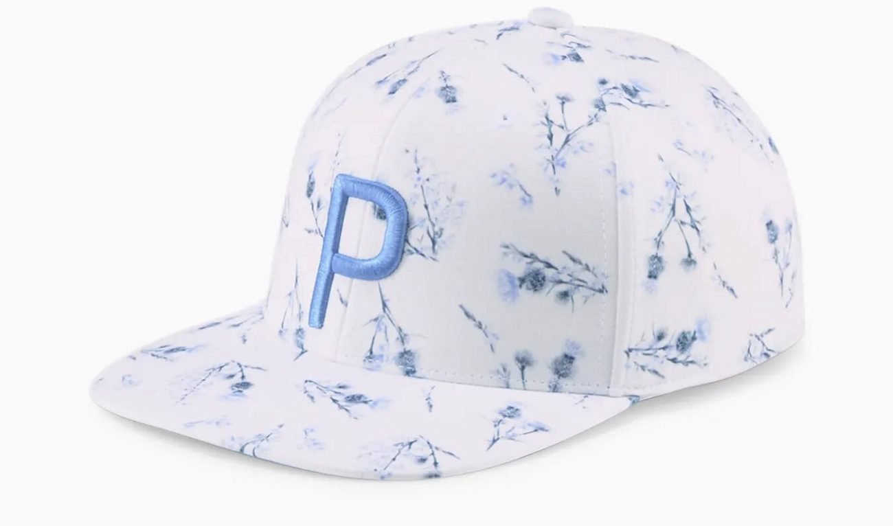 White floral snapback golf cap from Puma