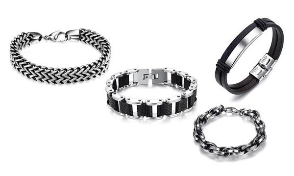 Different models of bracelets for men