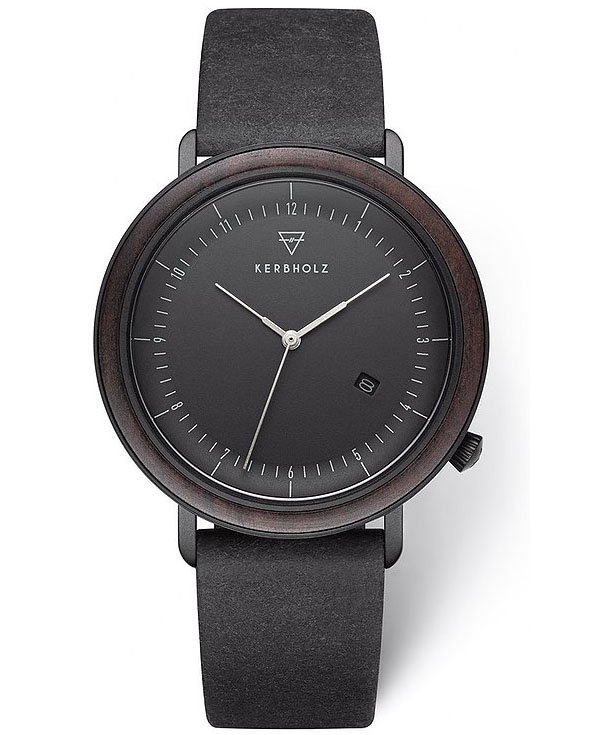 Unisex black watch from Kerbholz