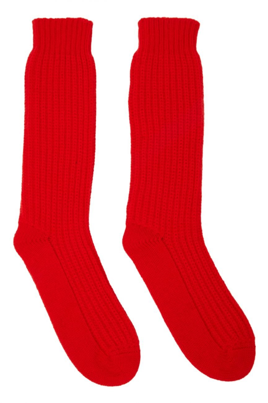 Red Knit Socks