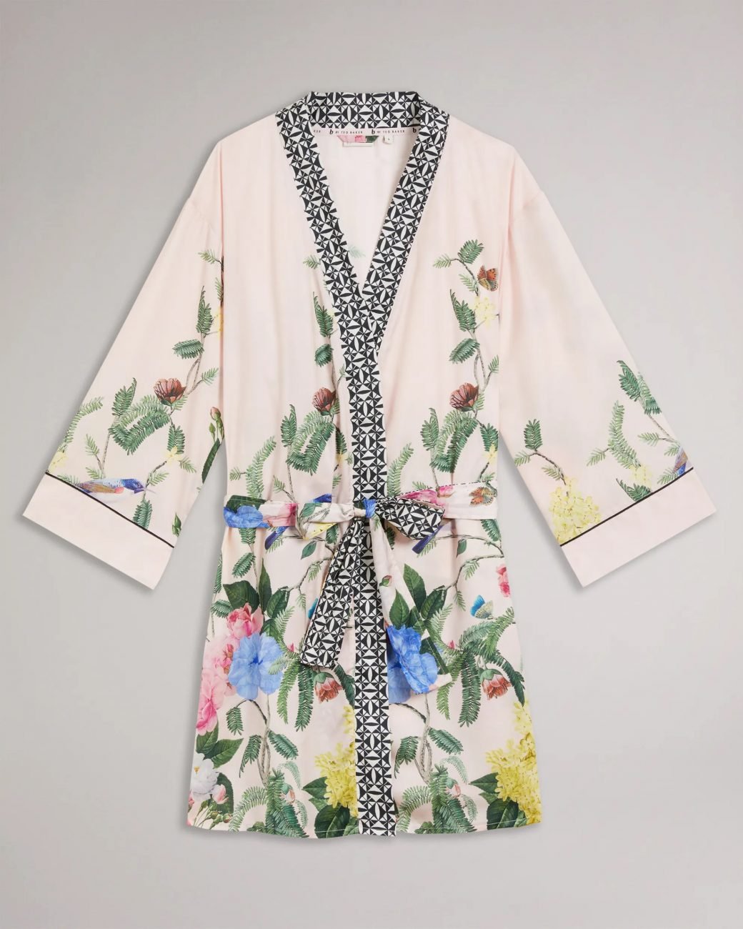 Kimono à ceinture fleurs