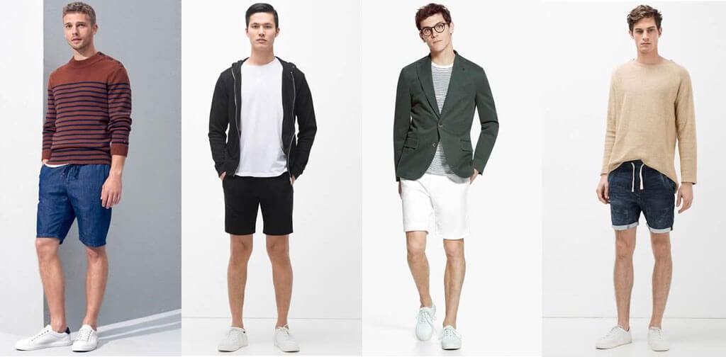 Different ways to wear long shorts for men