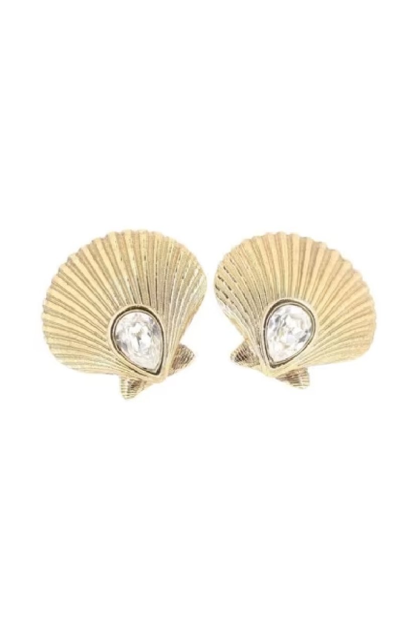 YSL shell-shaped earrings