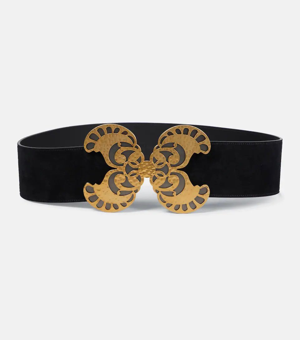 YSL belt with oversized gold buckle