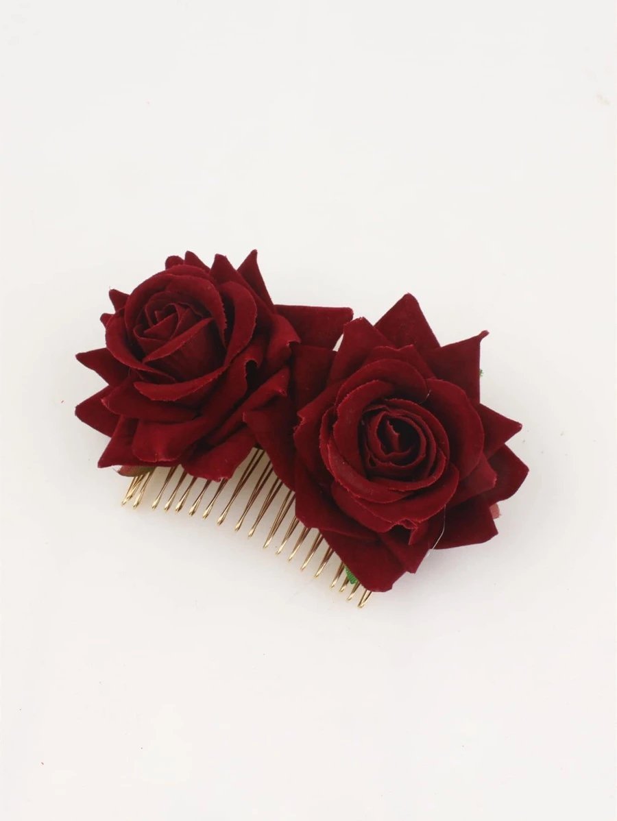 Flower hairpin comb