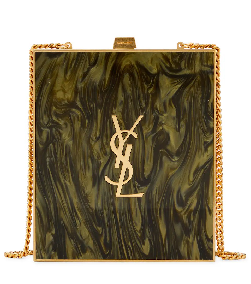 Small green pearl effect tuxedo bag Saint Laurent