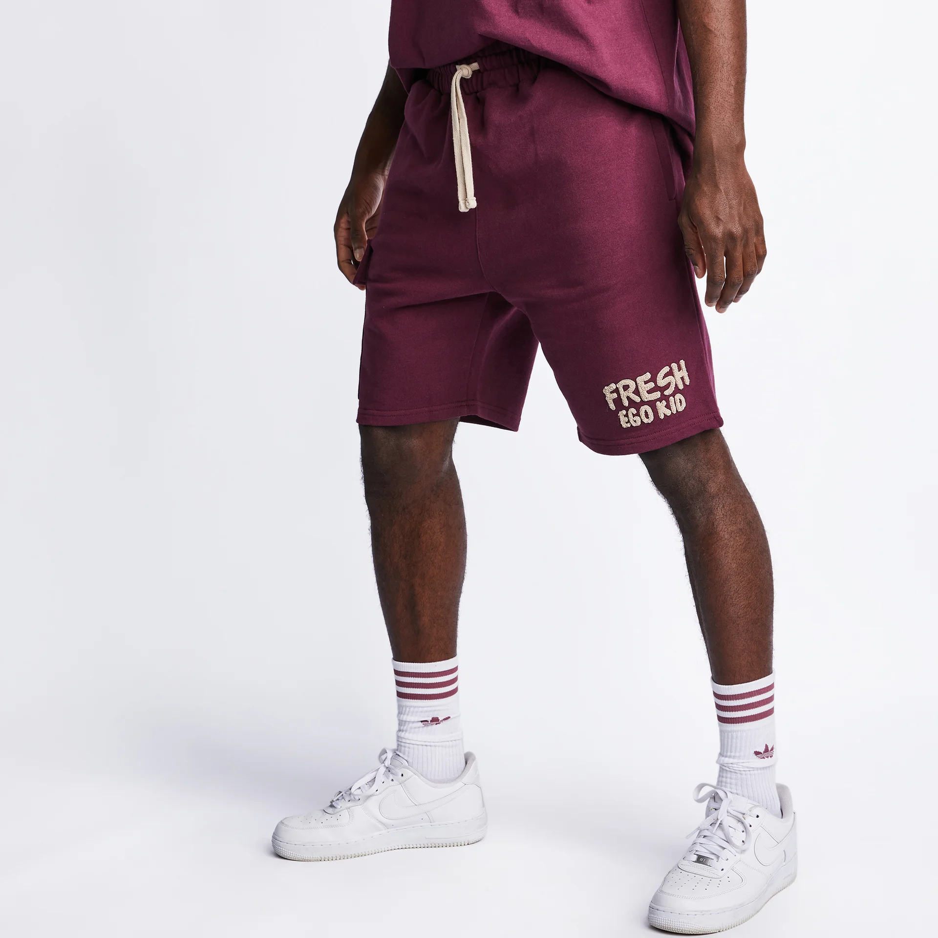 Burgundy shorts fresh ego kid