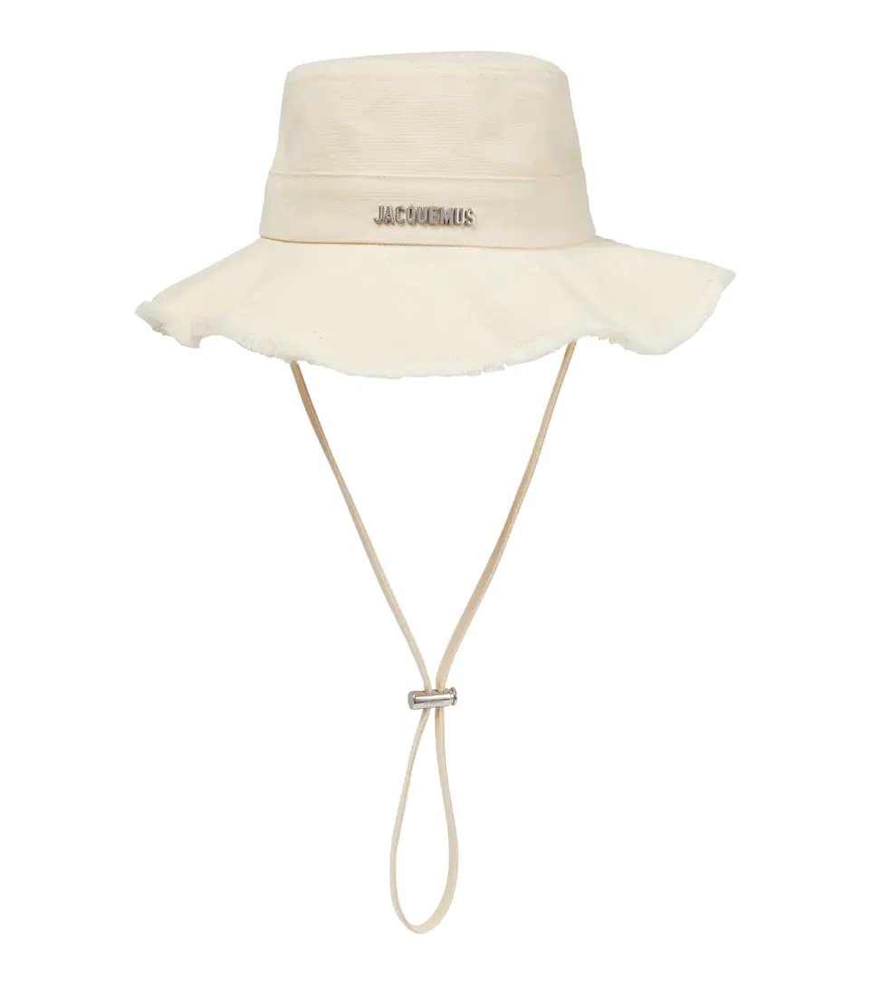 Jacquemus beige cotton bucket hat