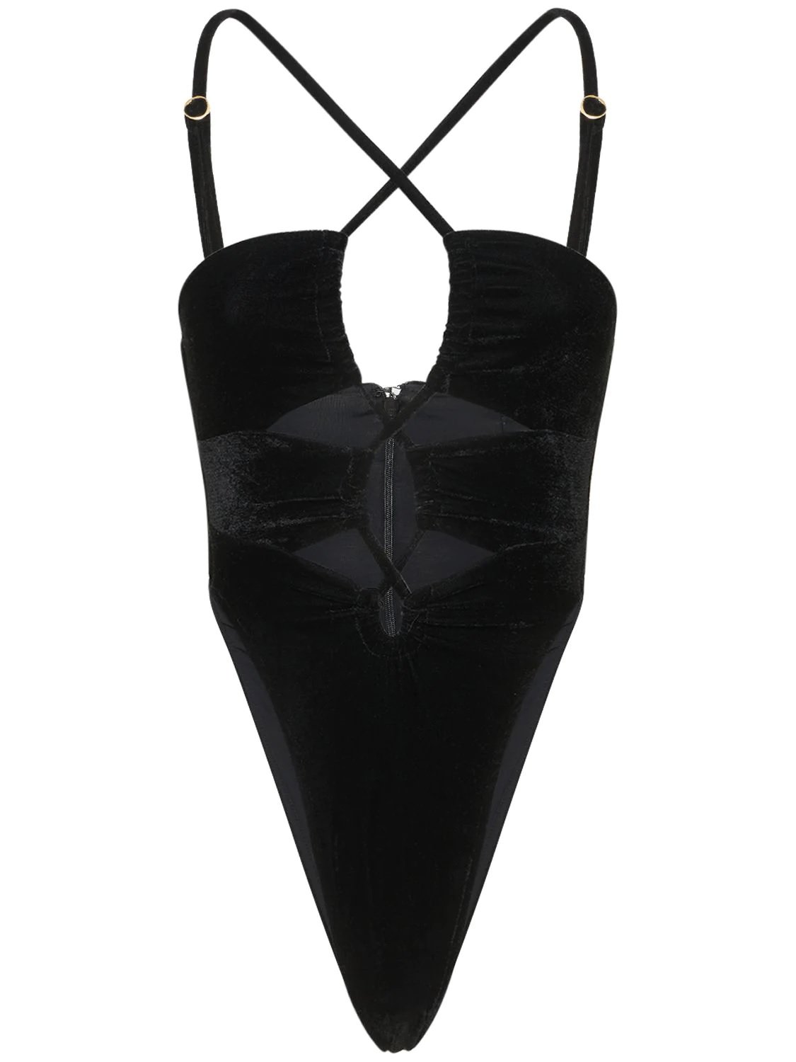 Ultra-cut black bodysuit