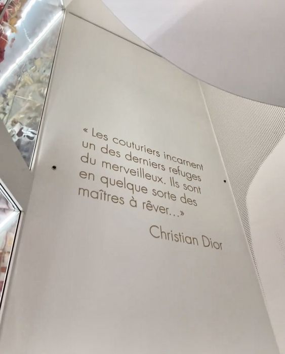 Quote from the biography Christian Dior and I