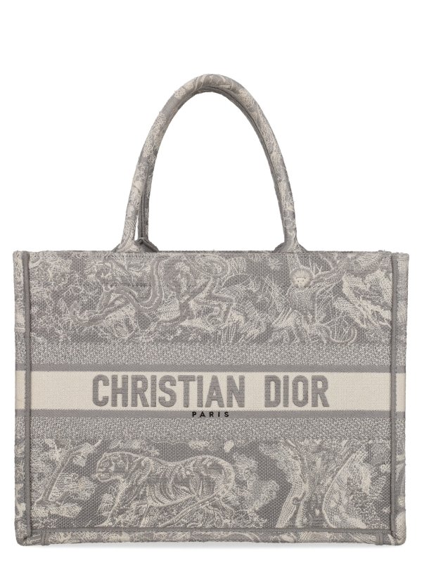 Dior Book tote bag, grey prints