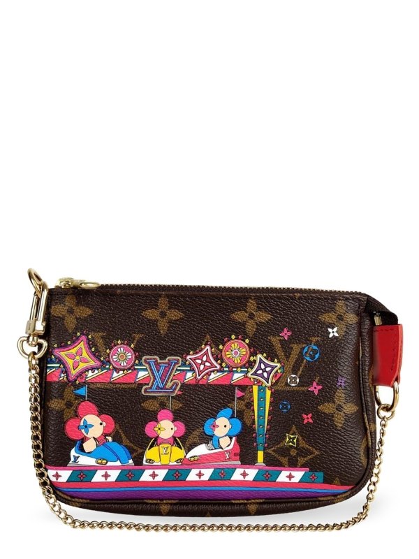 Louis Vuitton shoulder bag with artist painting