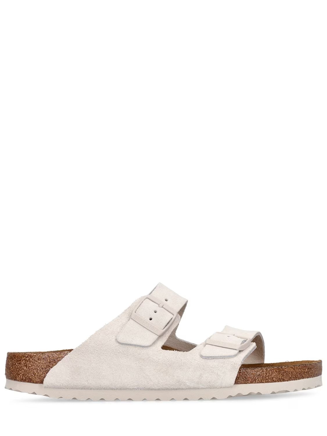 White Birkenstock sandals