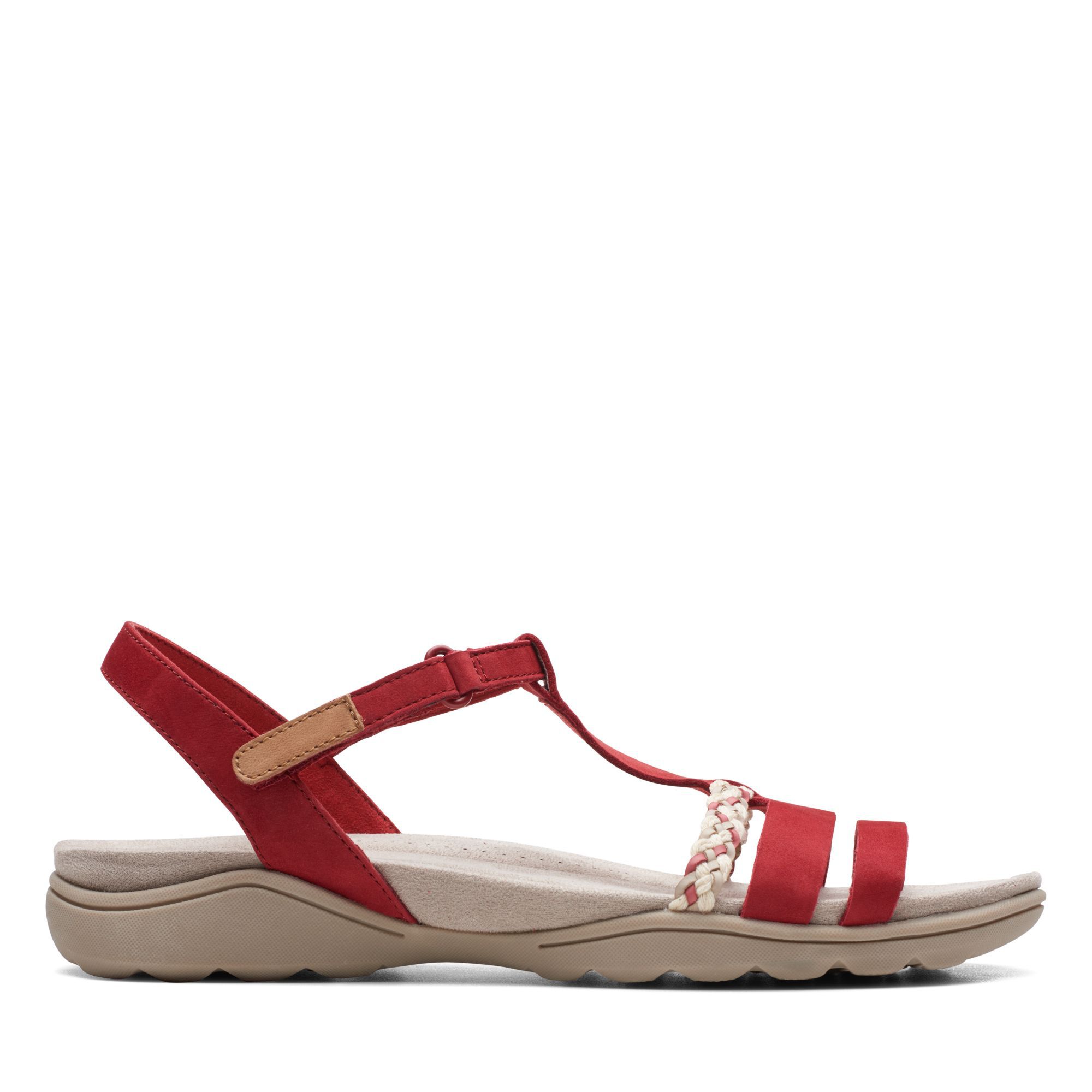 Red sandals for women Clarks