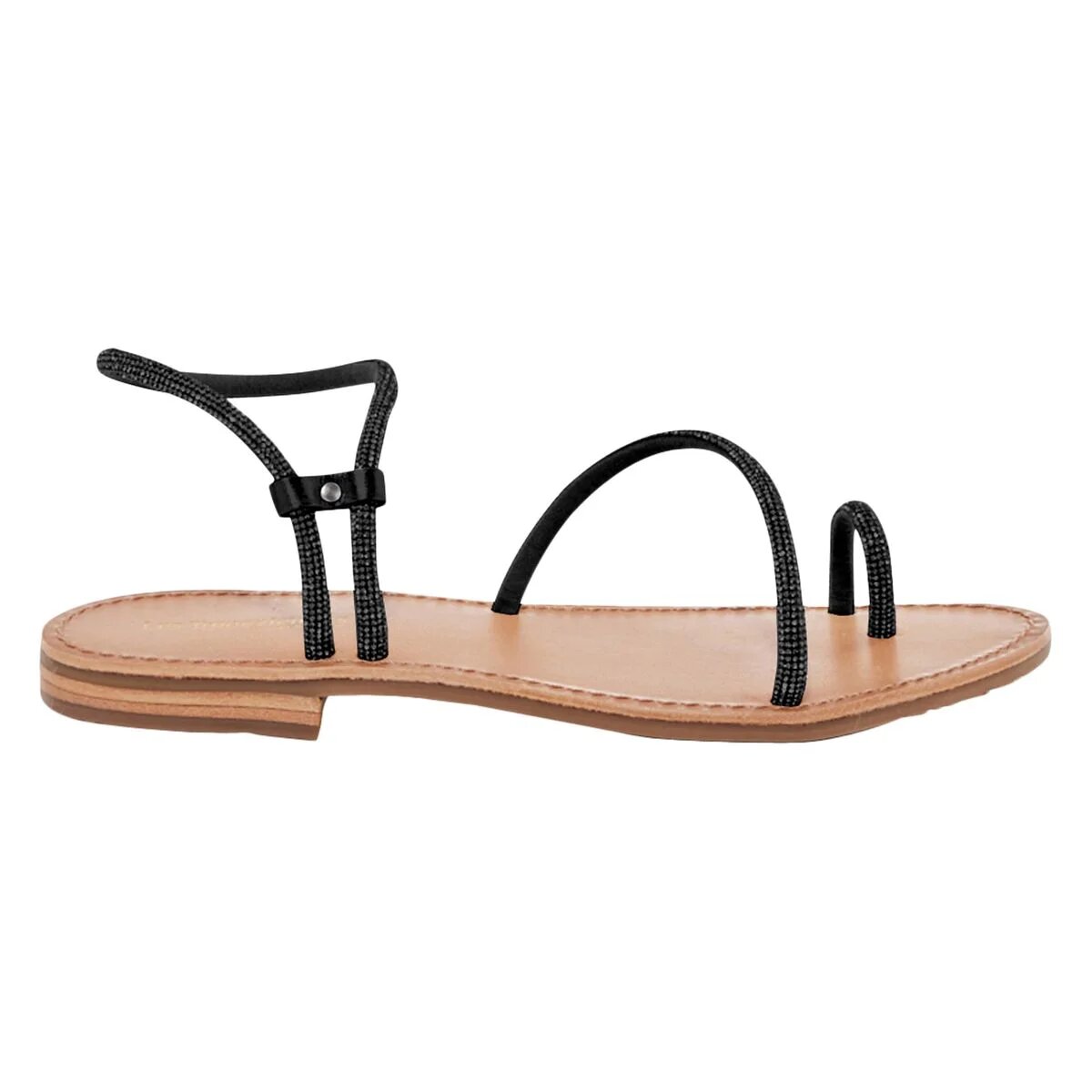 Black leather Tropéziennes sandals by Les Tropéziennes by M. Belarbi