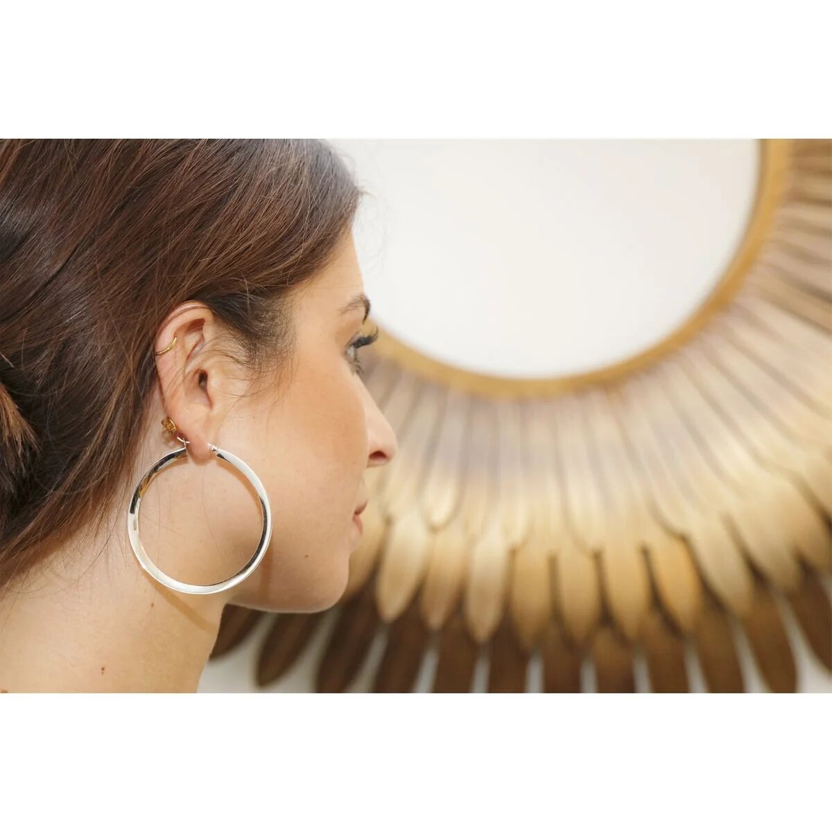 Canyon Silver Hoop Earrings