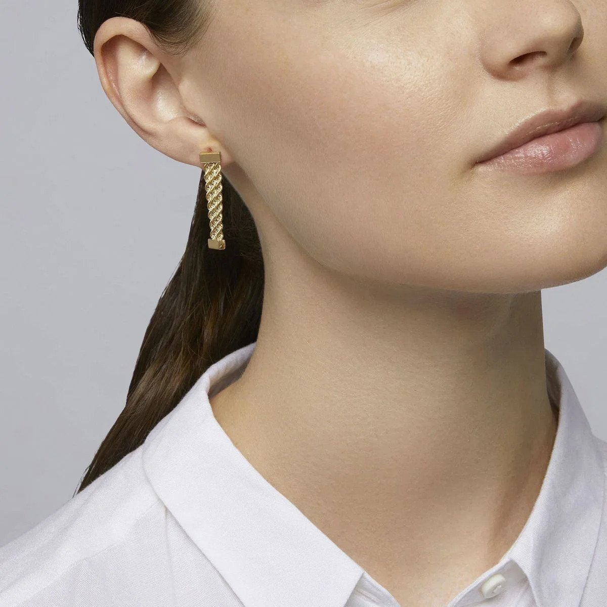 Gold dangling earrings Cleor