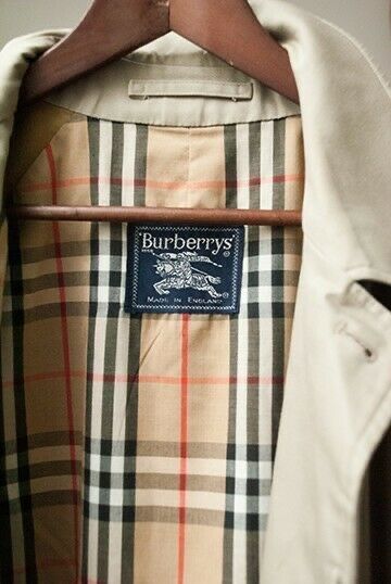 Interior label of Burberry trench coat