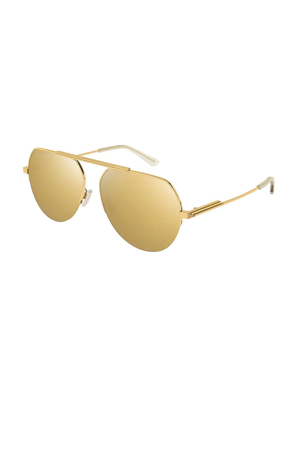 Bottega Veneta gold aviator sunglasses for women