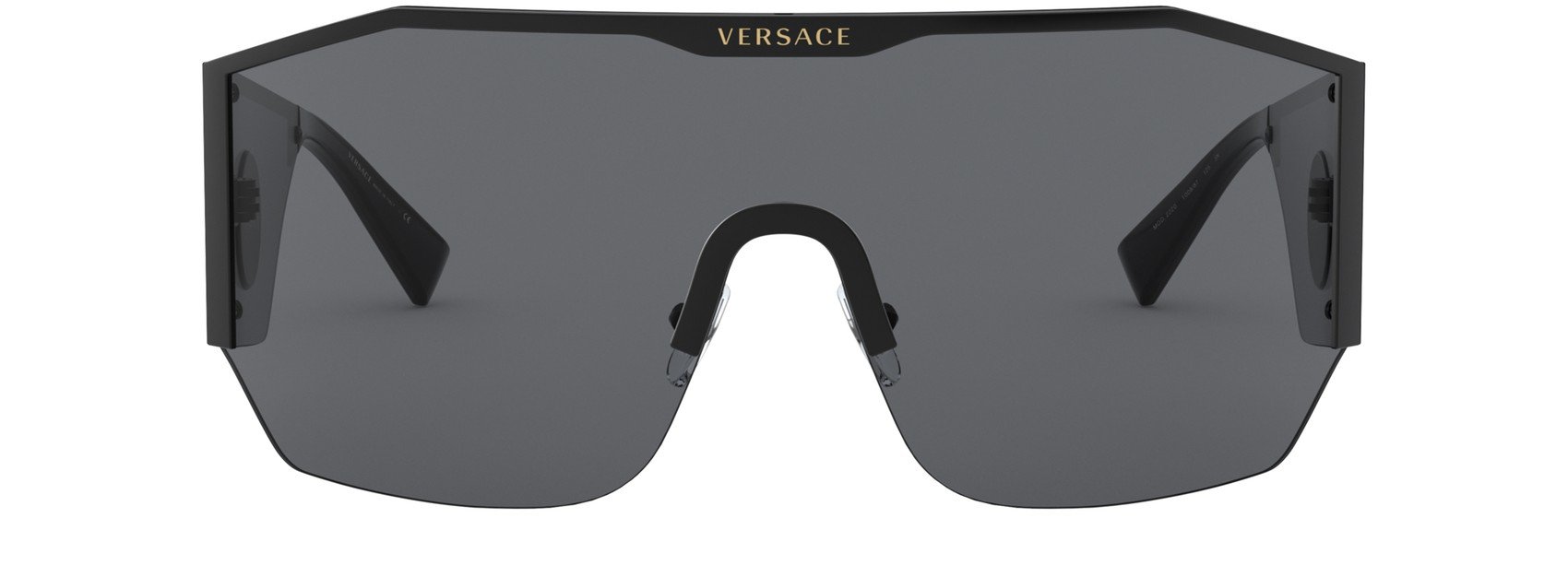 Versace Oversized Black Metal Sunglasses