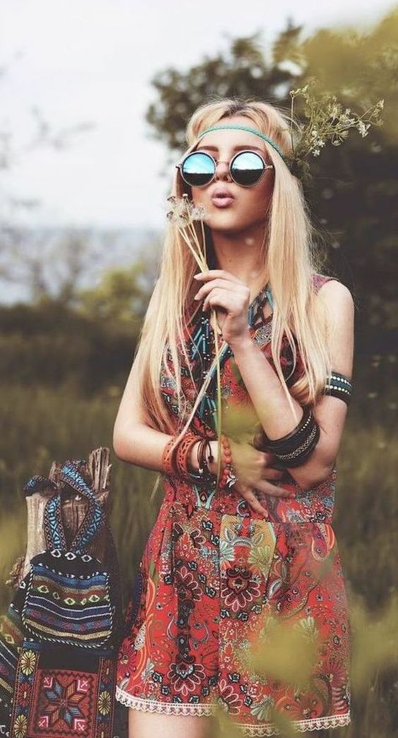 Round sunglasses for women bohemian style