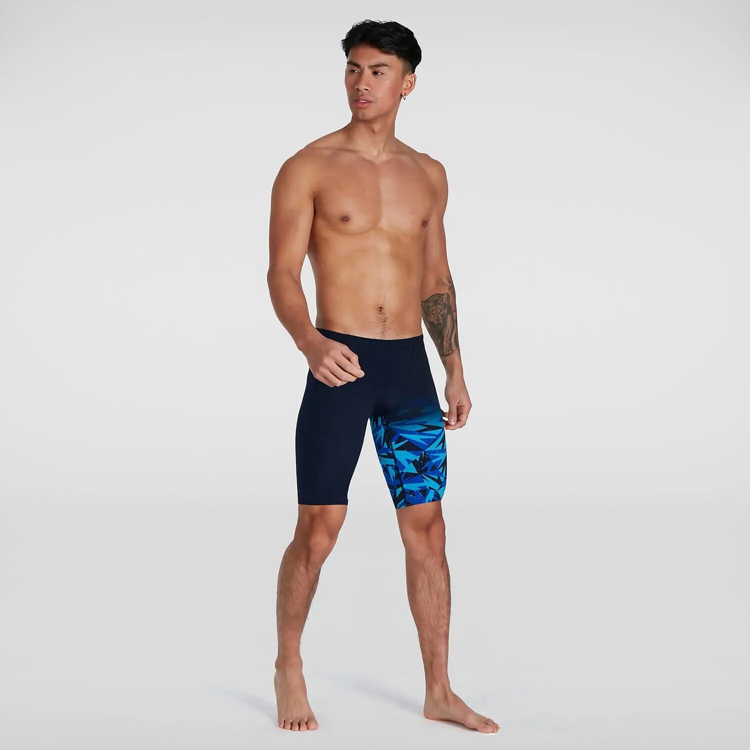 Speedo Black and Blue Swim Shorts