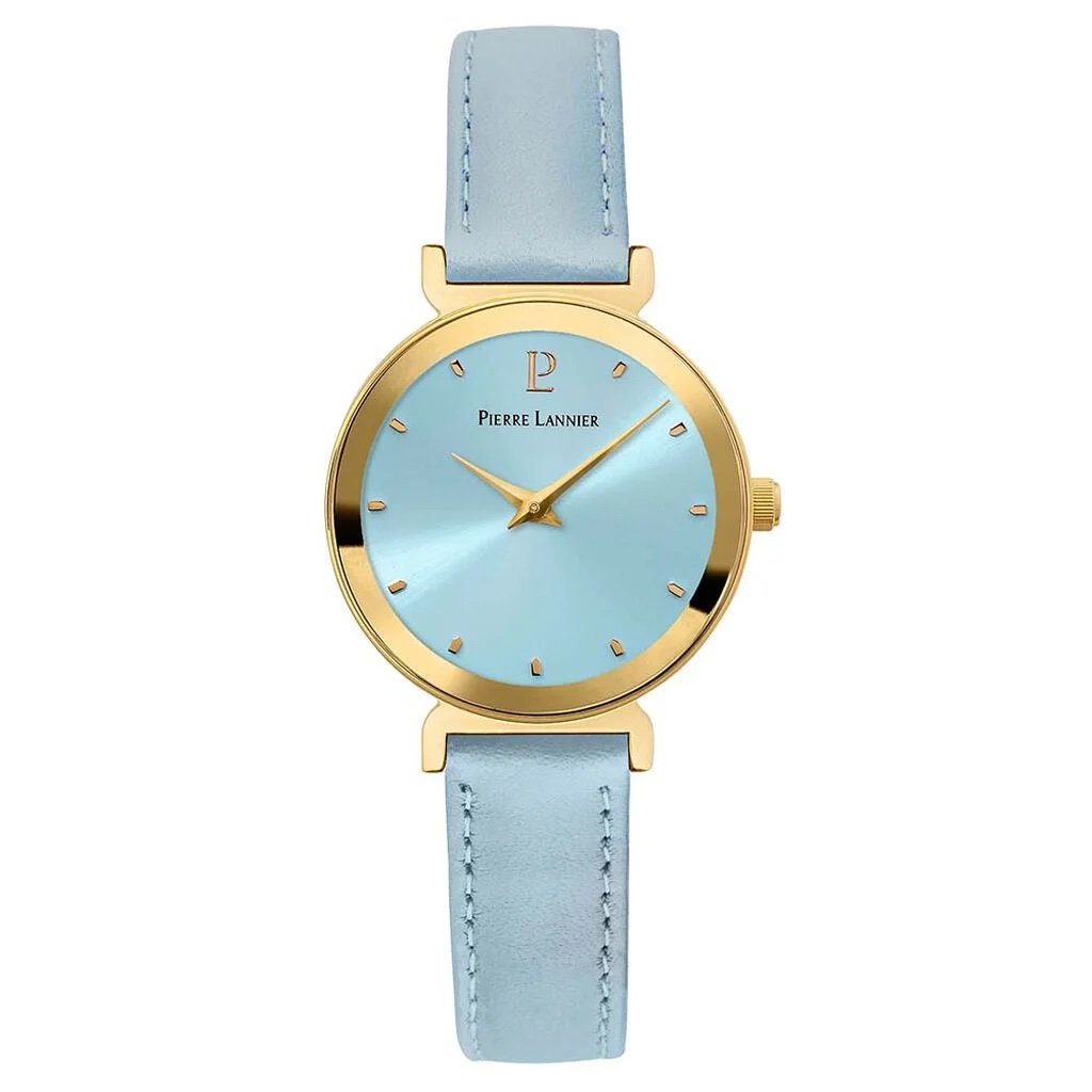 Pierre Lannier watch with blue strap and dial