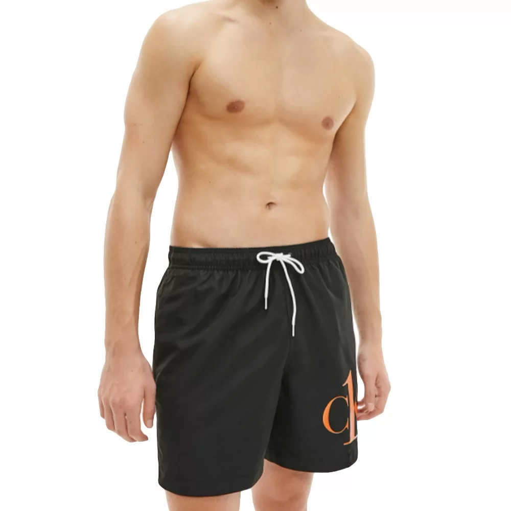 Black Calvin Klein swim trunks