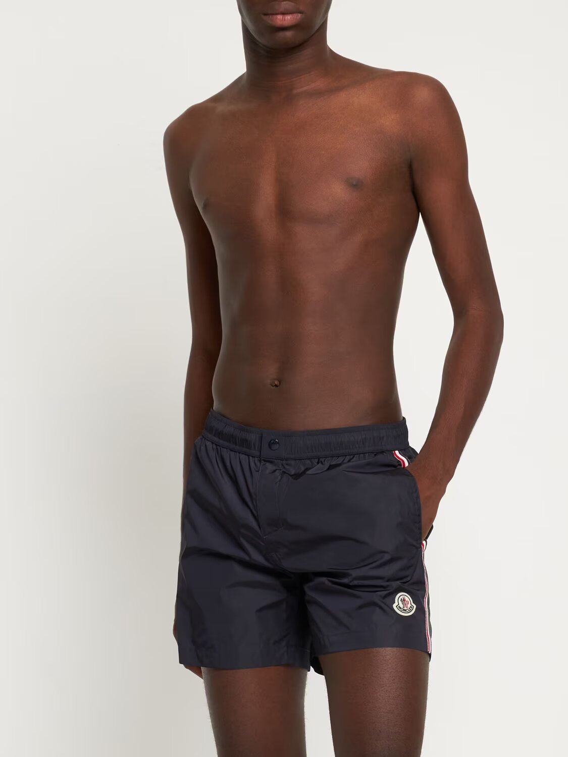 Black short swim trunks Moncler