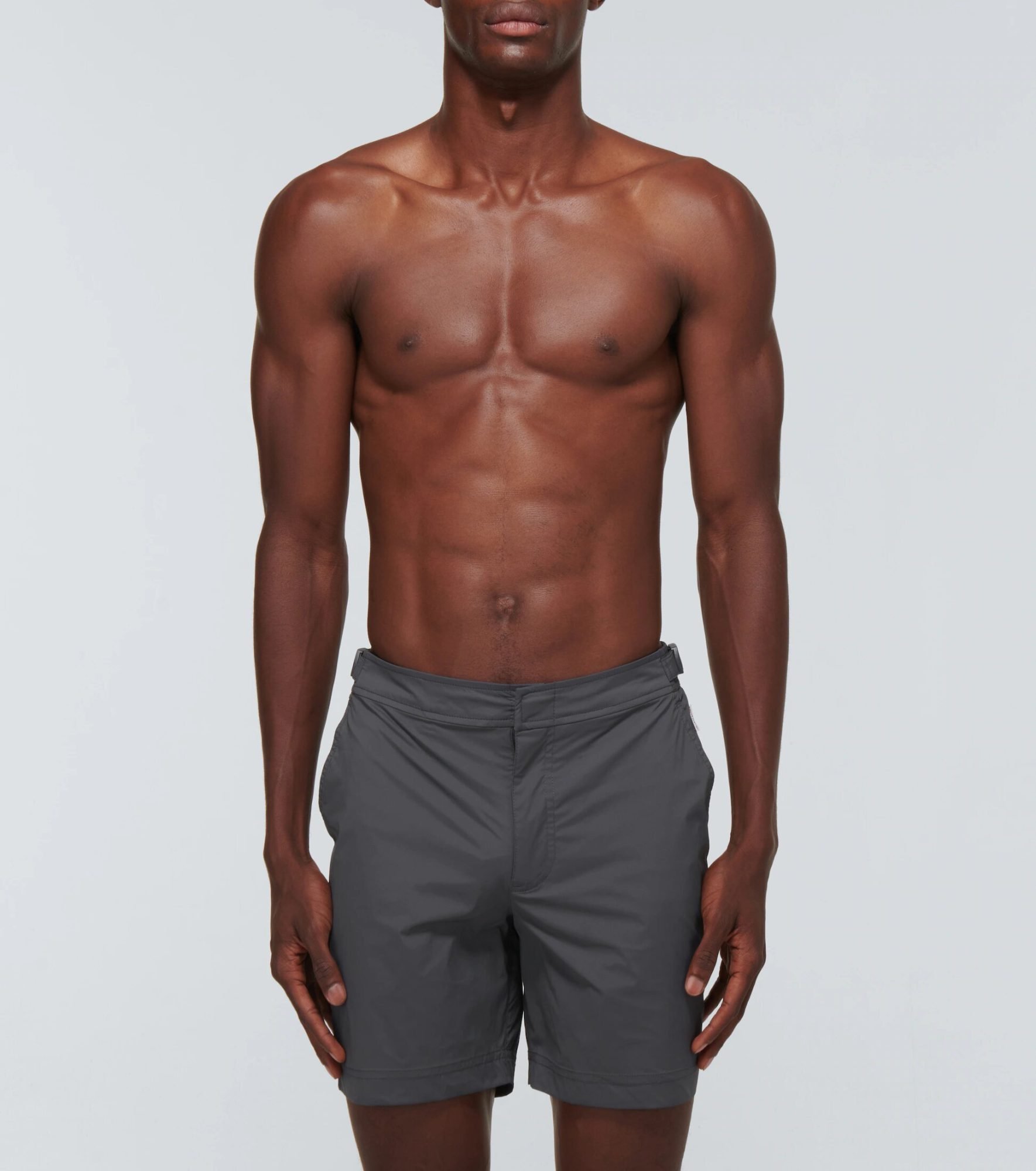 Gray nylon swim shorts by Orlebar Brown