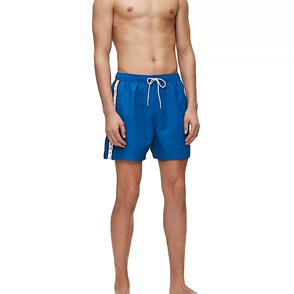 Blue Calvin Klein swim trunks