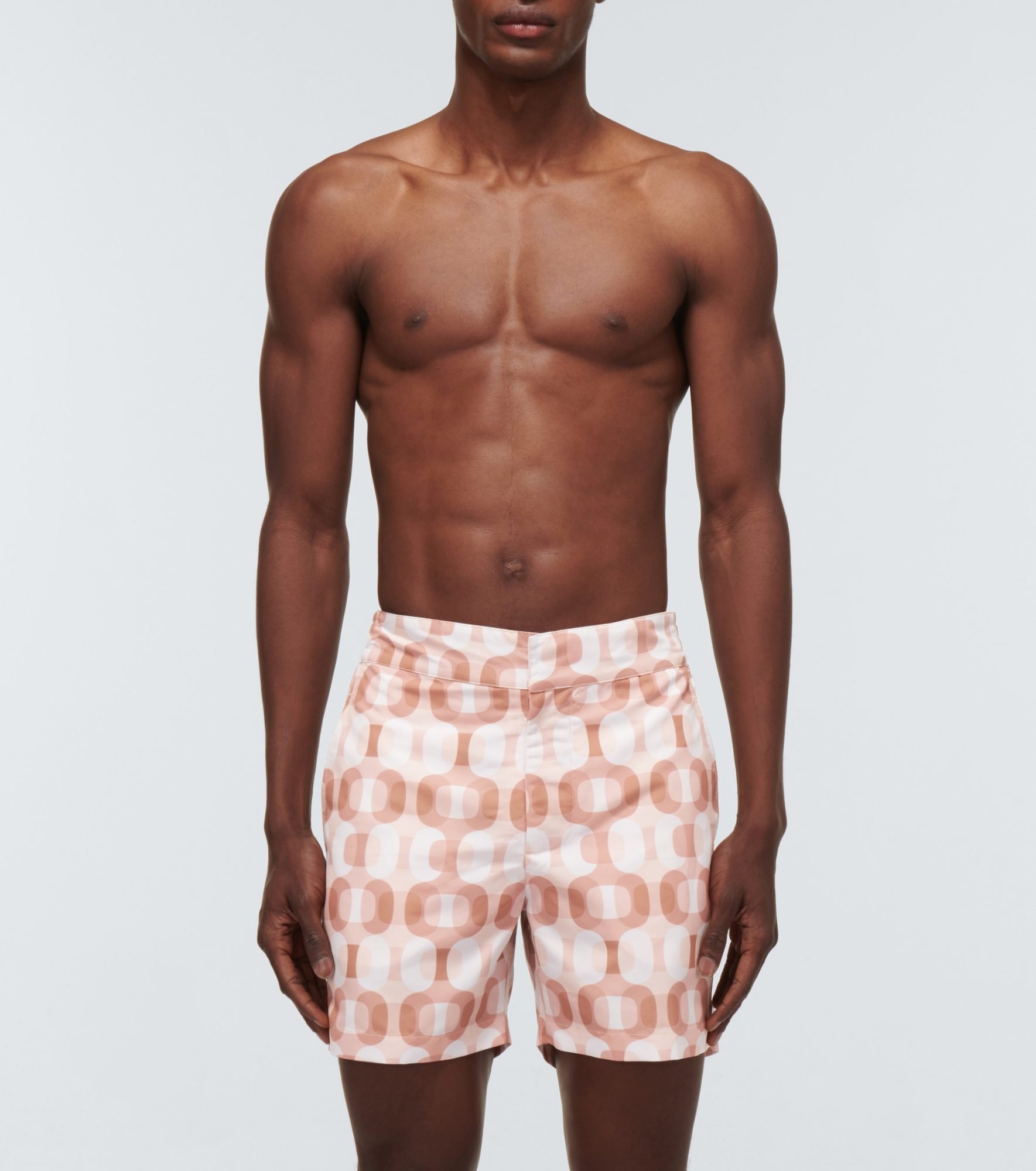 Long patterned swim trunks made of recycled polyester Frescobol Carloca