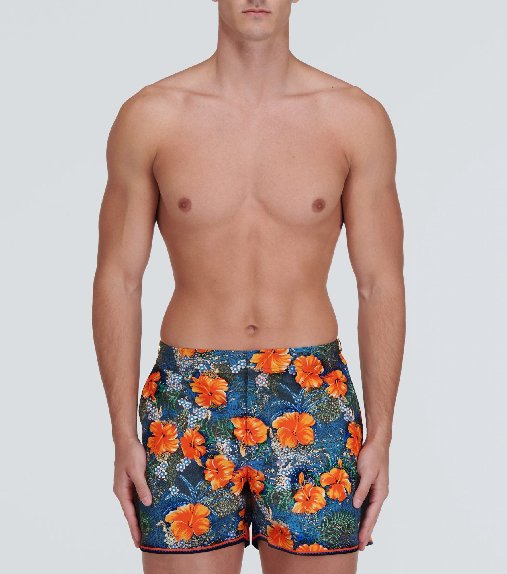 Floral patterned Orlebar Brown swim trunks