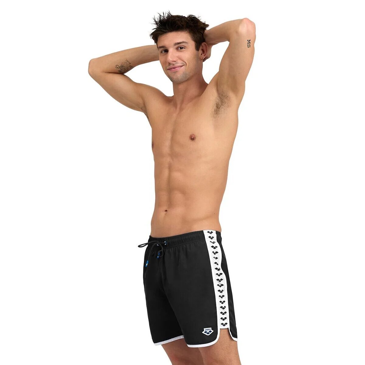 Black Arena swim trunks